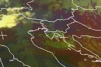 Satelitska slika gostota zraka / Evropa.