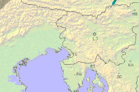 Radarska slika oblačnosti nad Hrvaško.