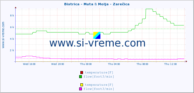  :: Bistrica - Muta & Molja - Zarečica :: temperature | flow | height :: last day / 5 minutes.