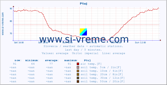  :: Ptuj :: air temp. | humi- dity | wind dir. | wind speed | wind gusts | air pressure | precipi- tation | sun strength | soil temp. 5cm / 2in | soil temp. 10cm / 4in | soil temp. 20cm / 8in | soil temp. 30cm / 12in | soil temp. 50cm / 20in :: last day / 5 minutes.